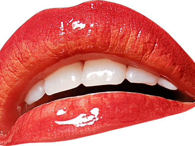 Glossy Red Lips Closeup.png PNG Image