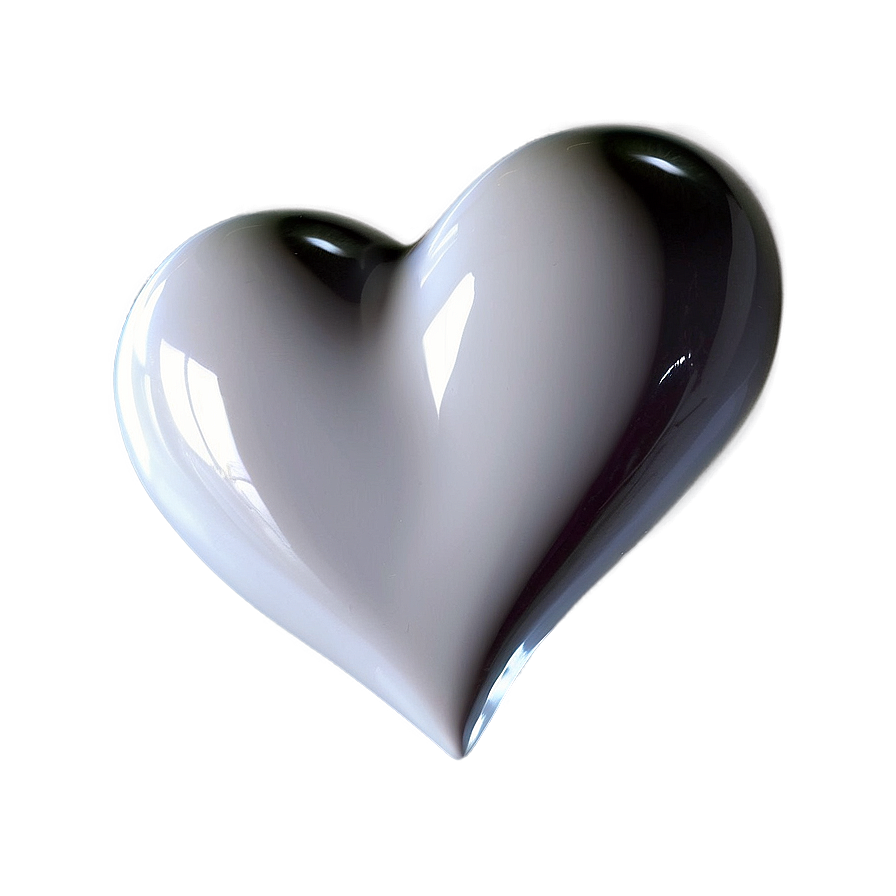 Glossy White Hearts Png 06252024 PNG Image