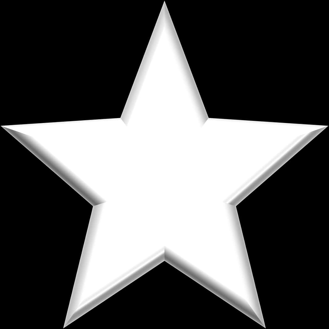 Glossy White Star Graphic PNG Image