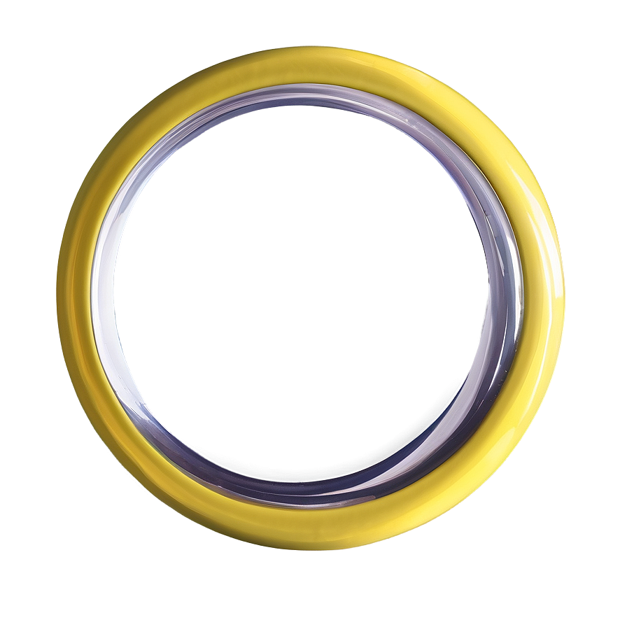 Glossy Yellow Circle Element Png Lvl PNG Image