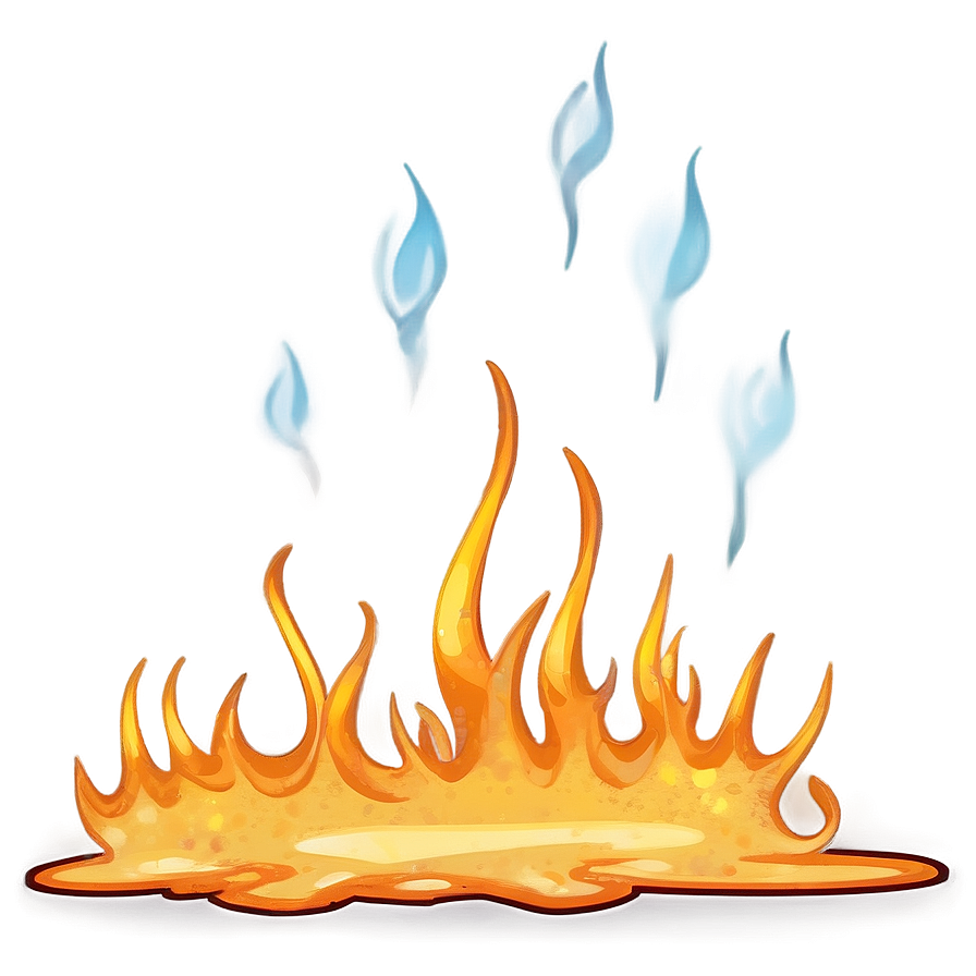 Glow Cartoon Flame Png 06262024 PNG Image