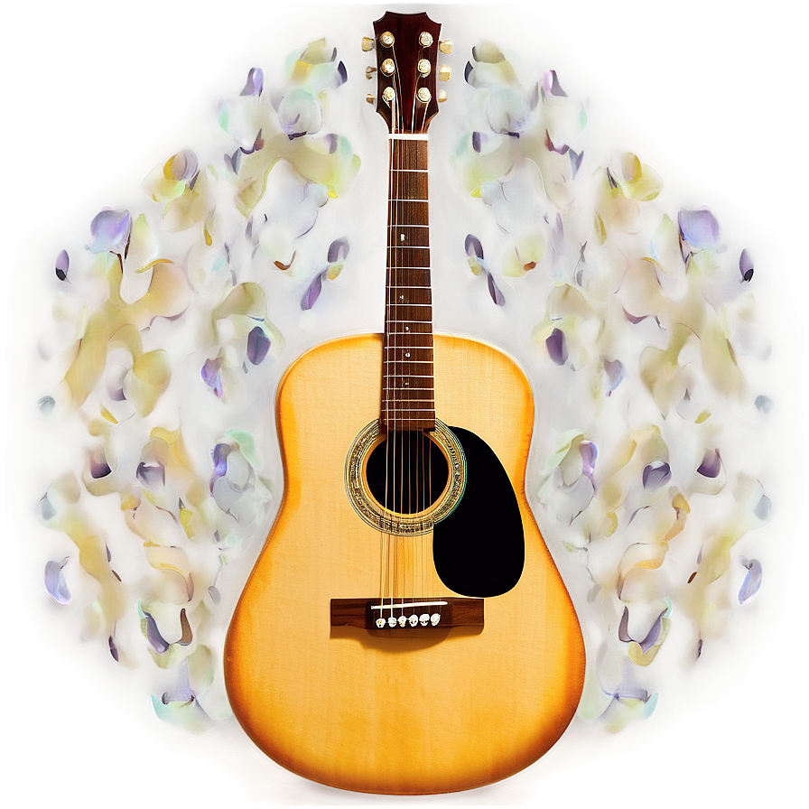 Glowing Acoustic Guitar Png Fig PNG Image