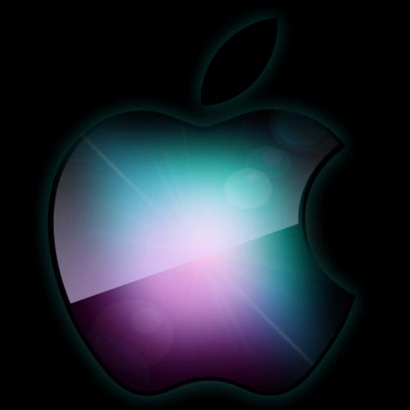 Glowing Apple Logo PNG Image