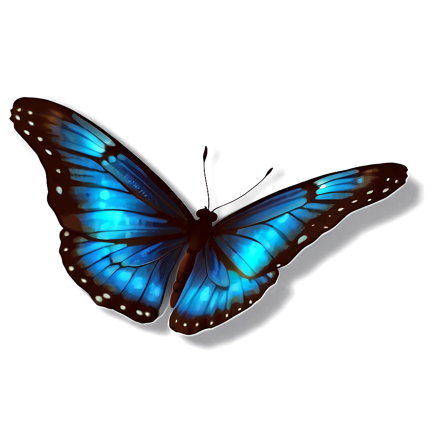 Glowing Blue Butterfly Png Jvo PNG Image