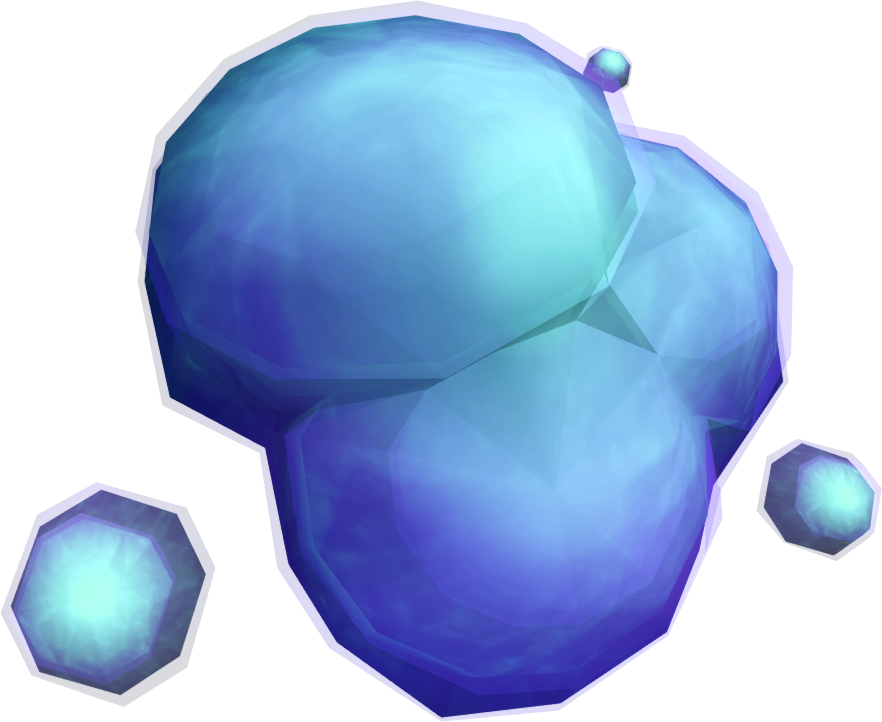 Glowing Blue Crystals PNG Image