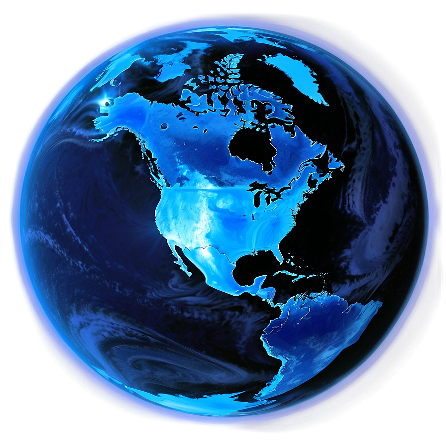 Glowing Blue Planet Picture Png 06292024 PNG Image