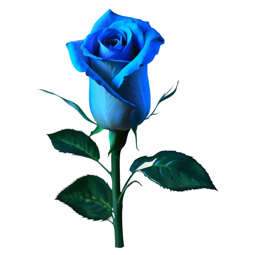 Glowing Blue Rose Png Hwp82 PNG Image