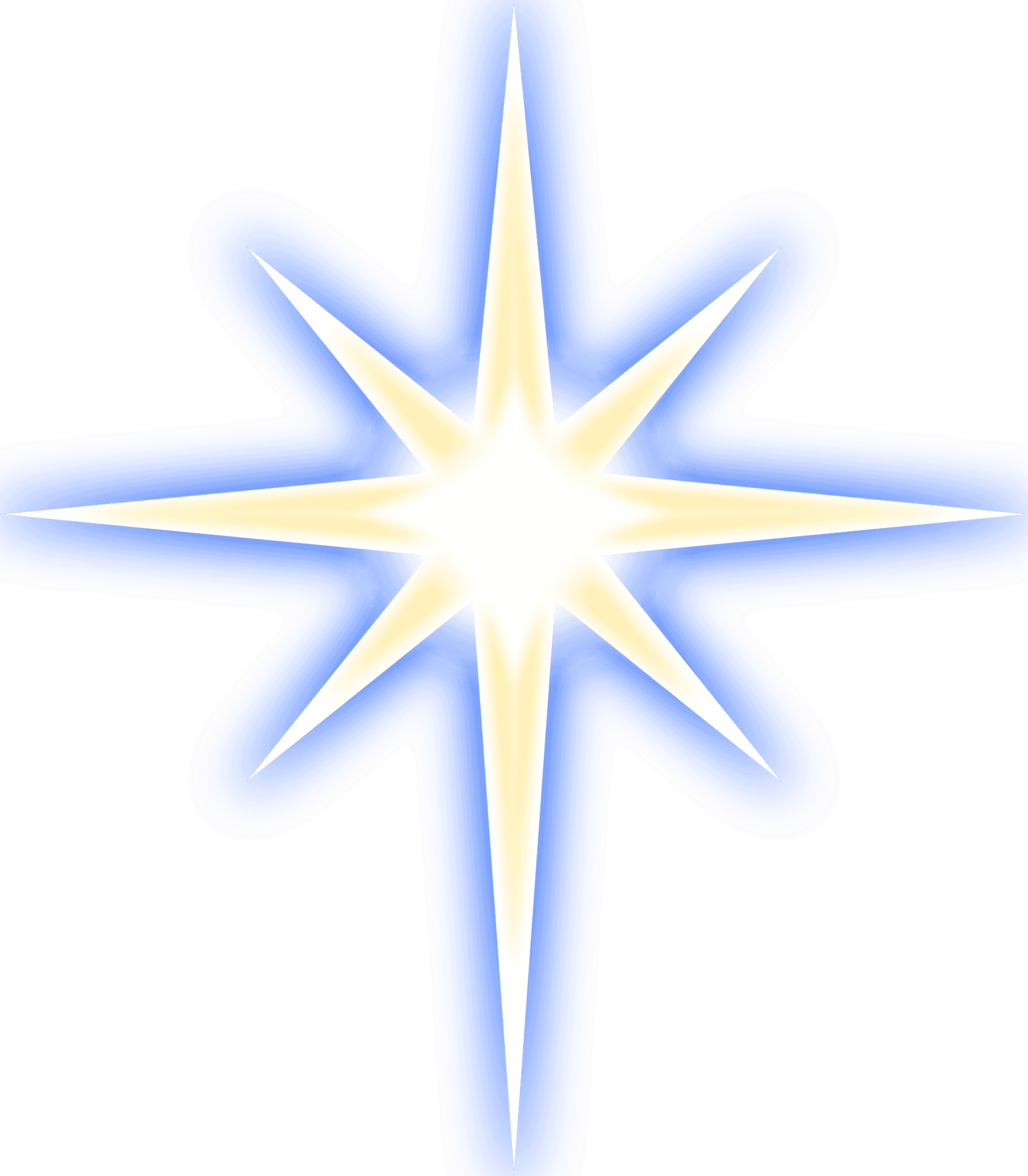 Glowing Blue Star Artwork PNG Image