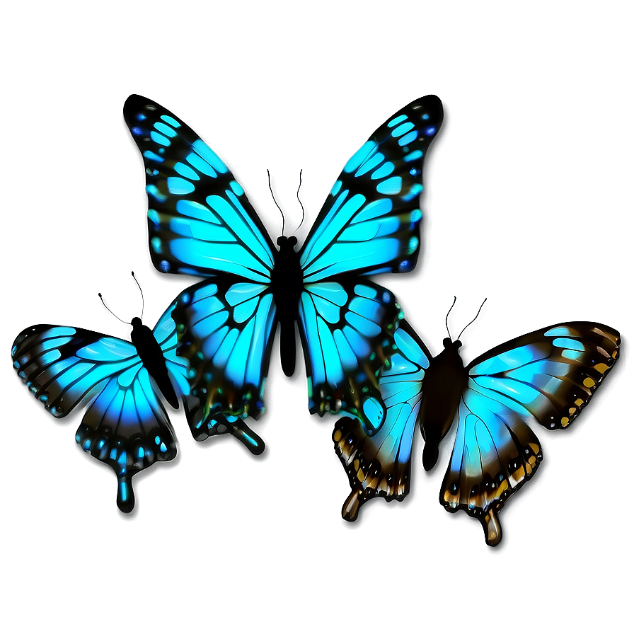 Glowing Butterflies Png Cjf57 PNG Image