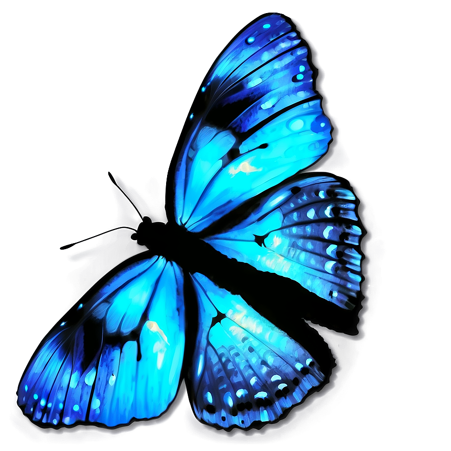 Glowing Butterfly B PNG Image