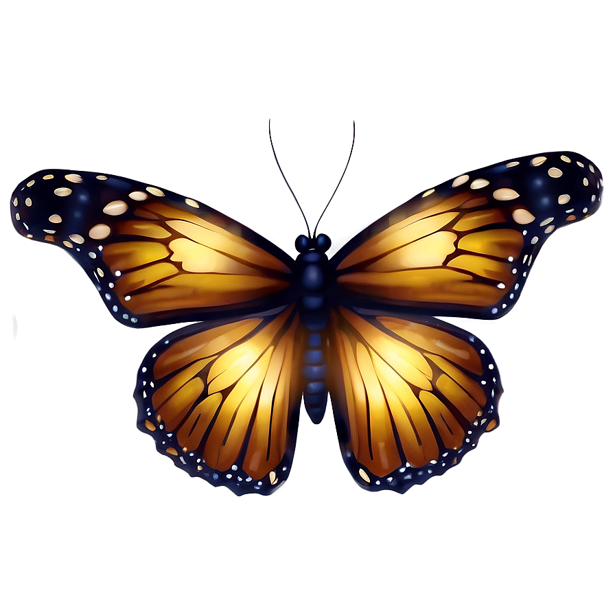 Glowing Butterfly D PNG Image