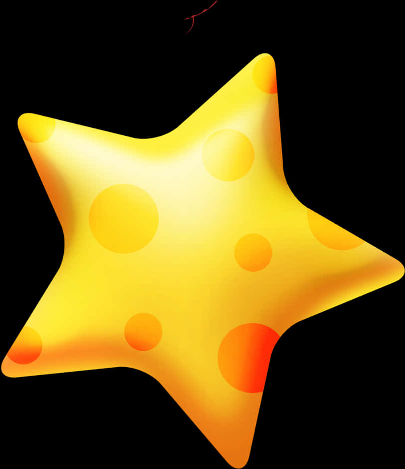 Glowing Cartoon Star PNG Image