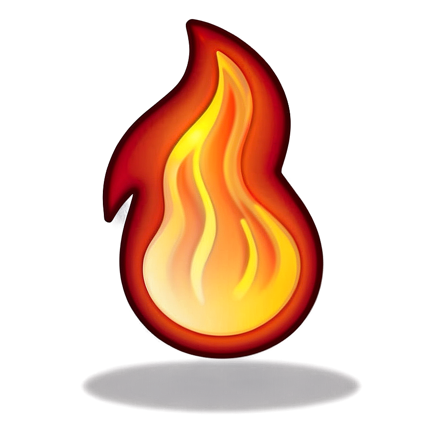 Glowing Fire Emoji Image Png Qvd70 PNG Image