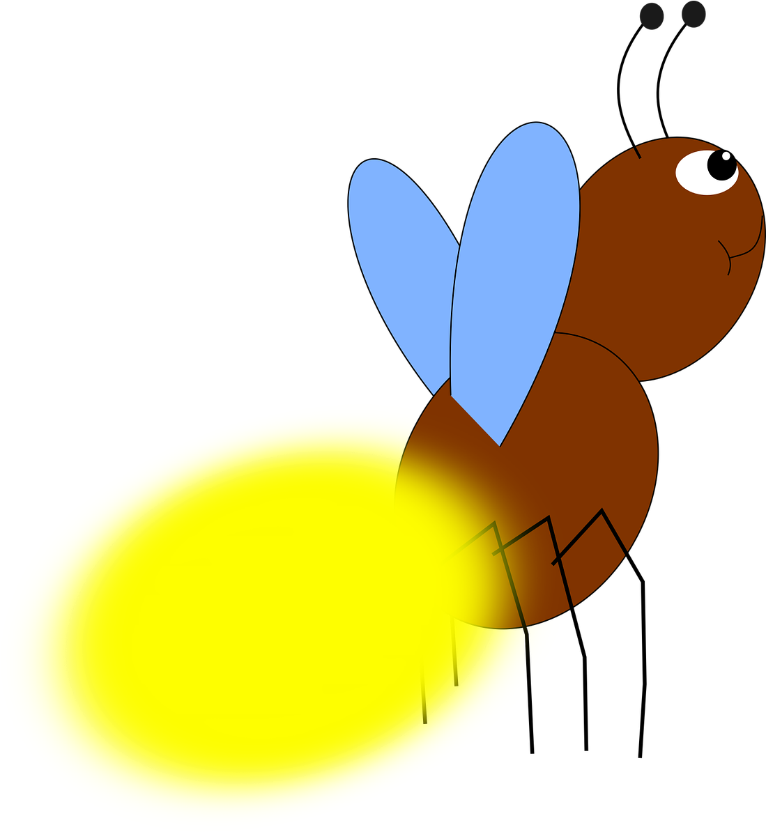 Glowing Firefly Cartoon PNG Image