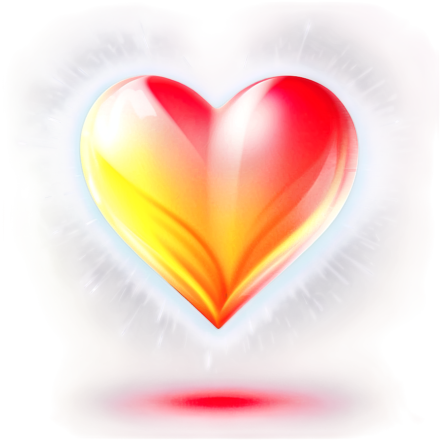 Glowing Heart Illustration Png B PNG Image