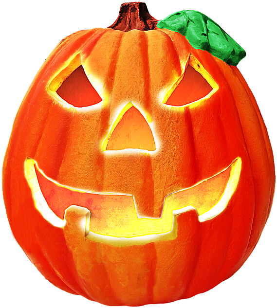 Glowing Jack O Lantern Halloween PNG Image