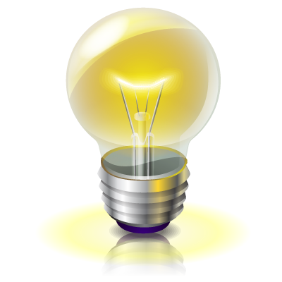 Glowing Light Bulb Illustration PNG Image