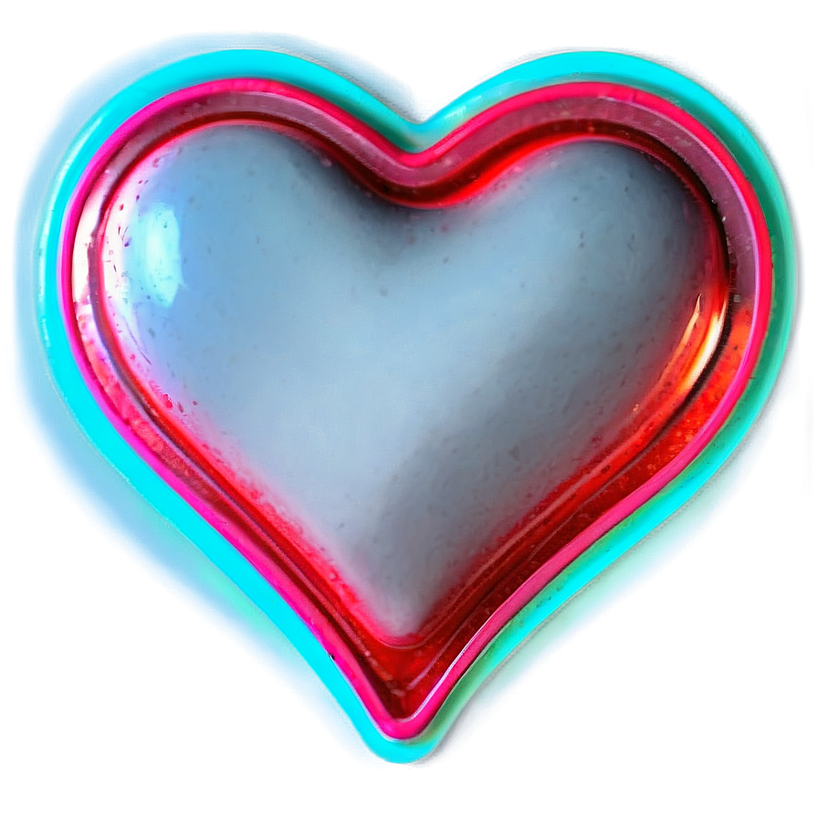 Glowing Neon Heart Png Get5 PNG Image