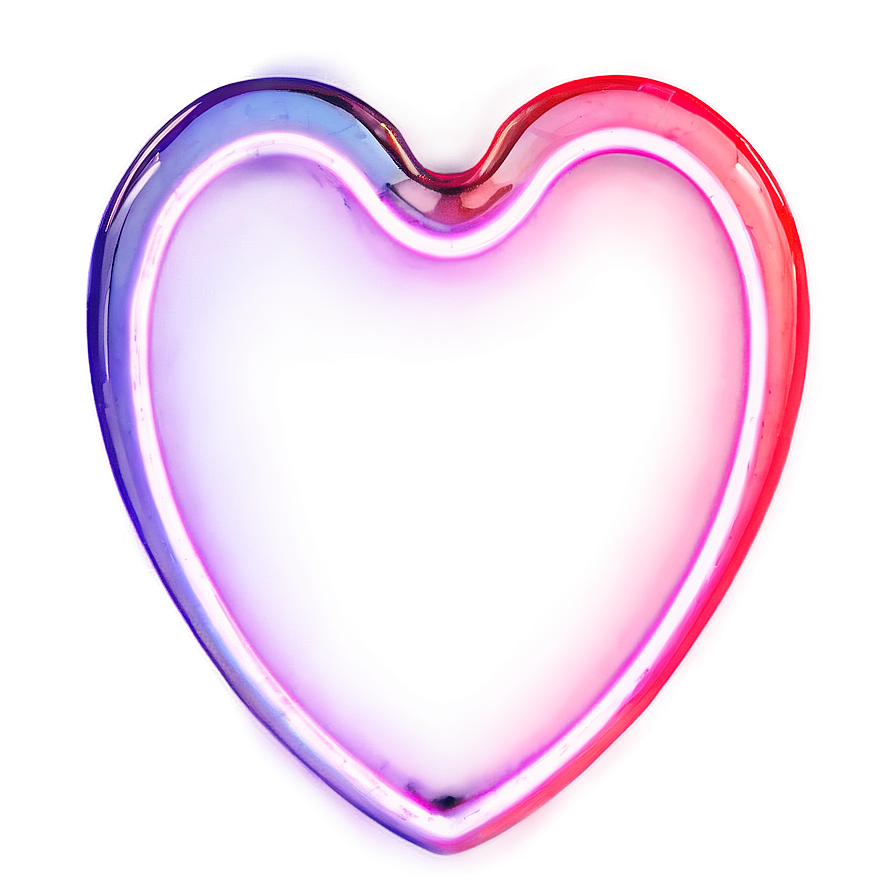 Glowing Neon Heart Png Ish2 PNG Image