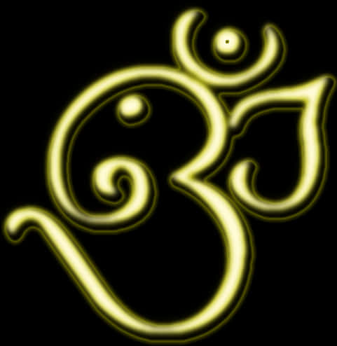 Glowing_ Om_ Symbol PNG Image