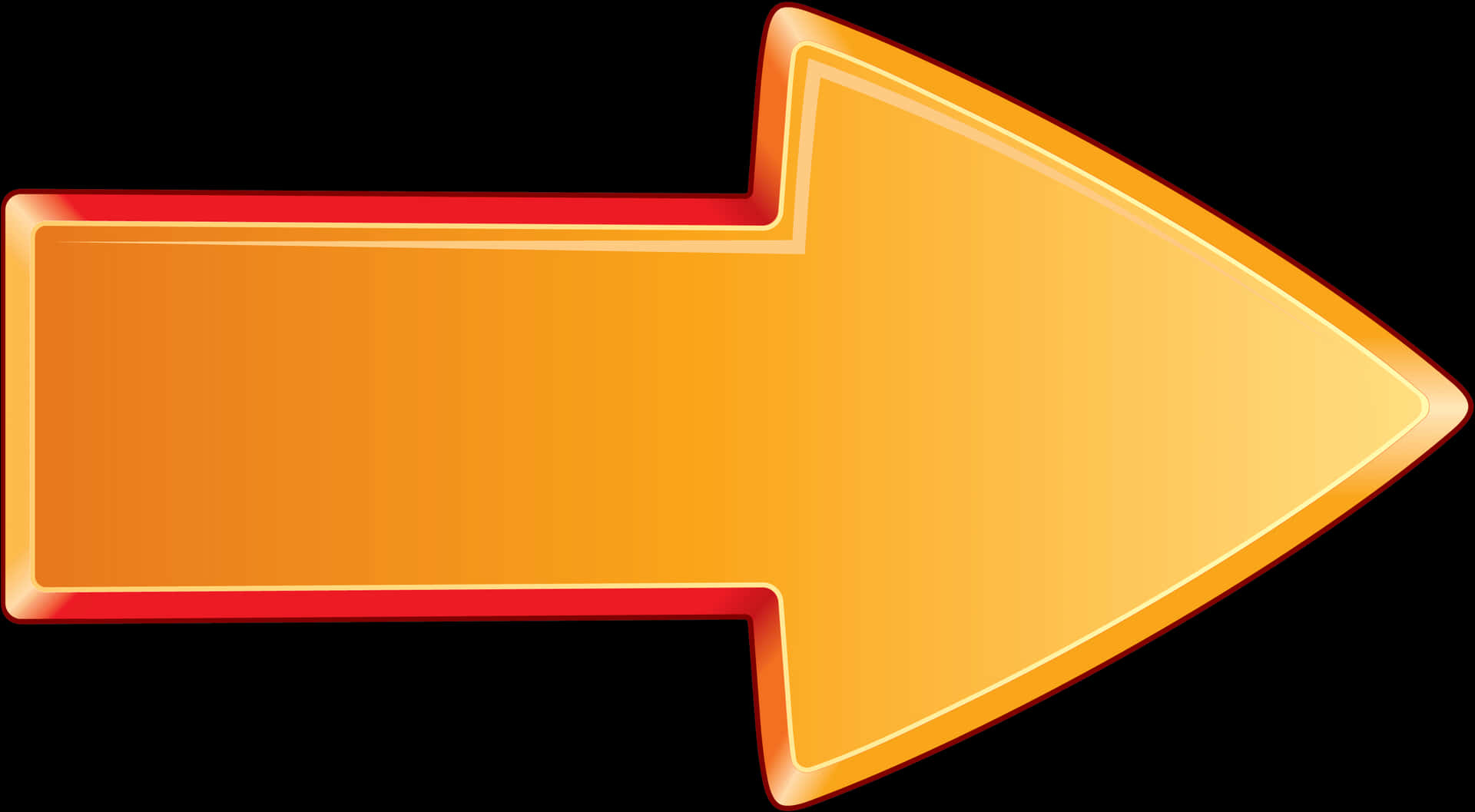 Glowing Orange Arrow PNG Image