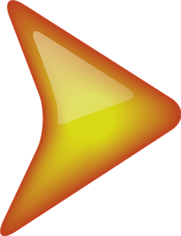 Glowing Orange Arrow Graphic PNG Image