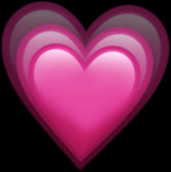 Glowing Pink Heart Emoji PNG Image