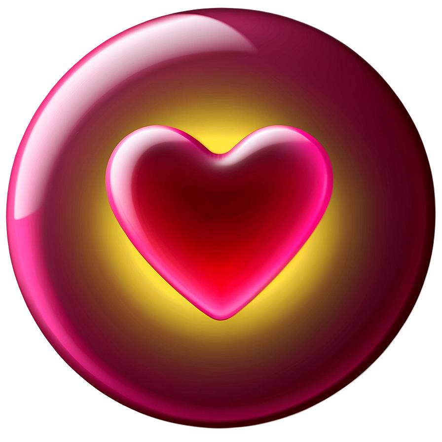 Glowing Pink Heart Emoji Png Rnl20 PNG Image