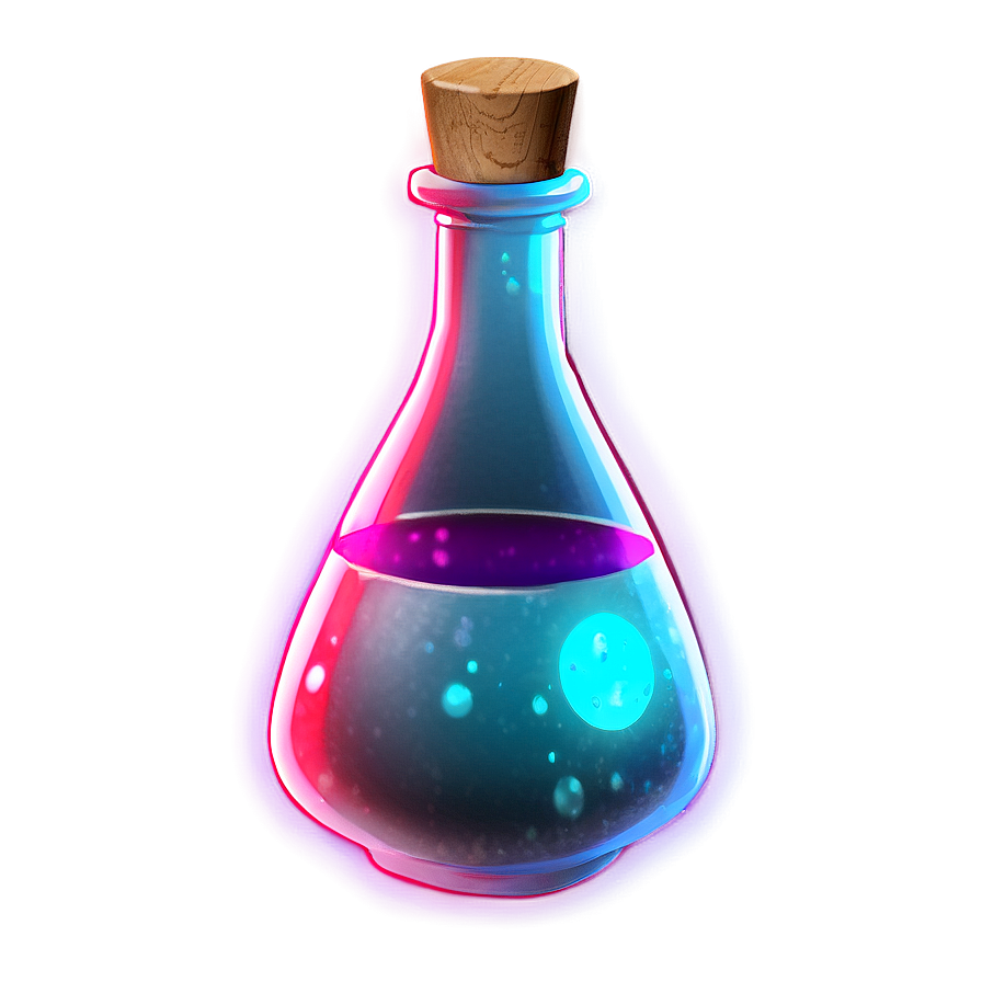 Glowing Potion Bottle Png 06132024 PNG Image