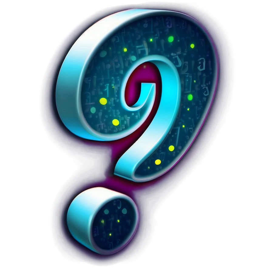 Glowing Question Mark Design Png Jlr33 PNG Image