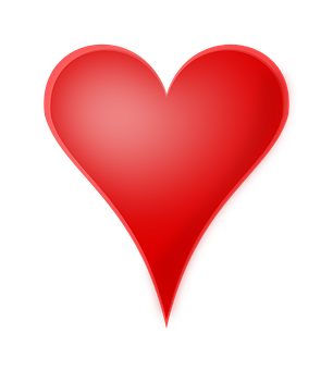 Glowing Red Heart Black Background PNG Image