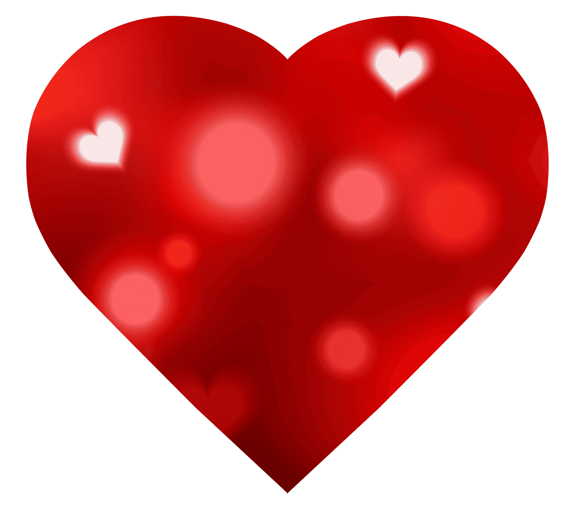 Glowing Red Heart Graphic PNG Image