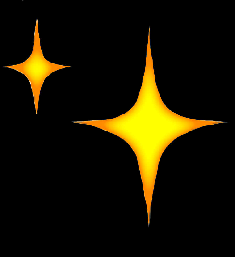 Glowing Sparkleson Black Background PNG Image