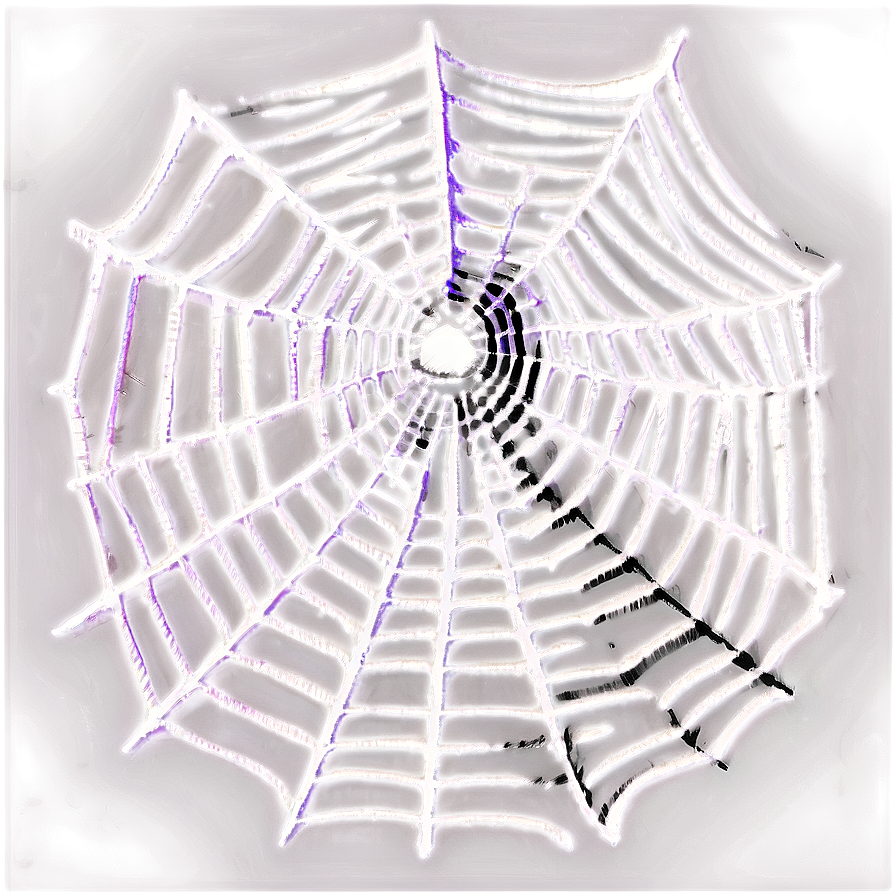 Glowing Spider Web Artwork PNG Image