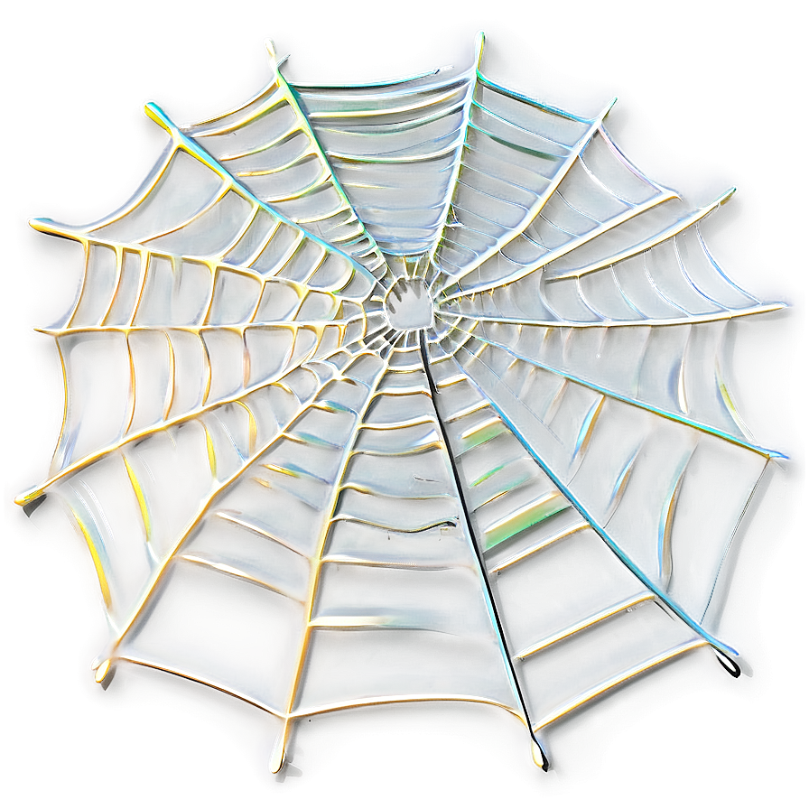 Glowing Spider Web Artwork PNG Image