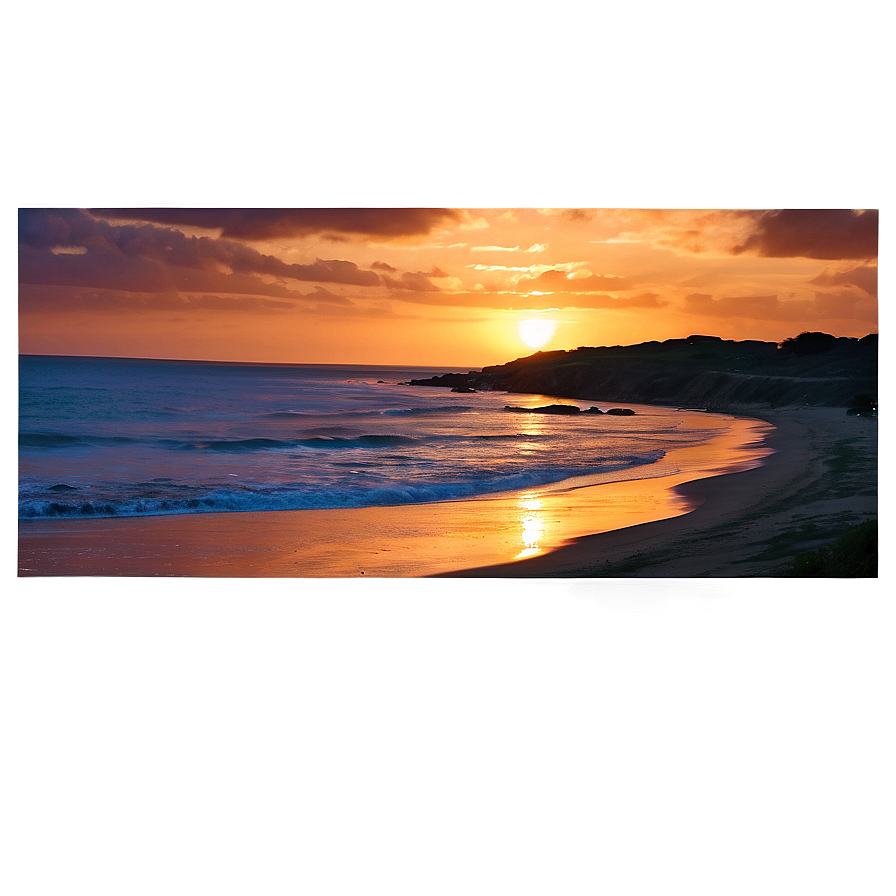 Glowing Sunset Over Sea Png 05212024 PNG Image