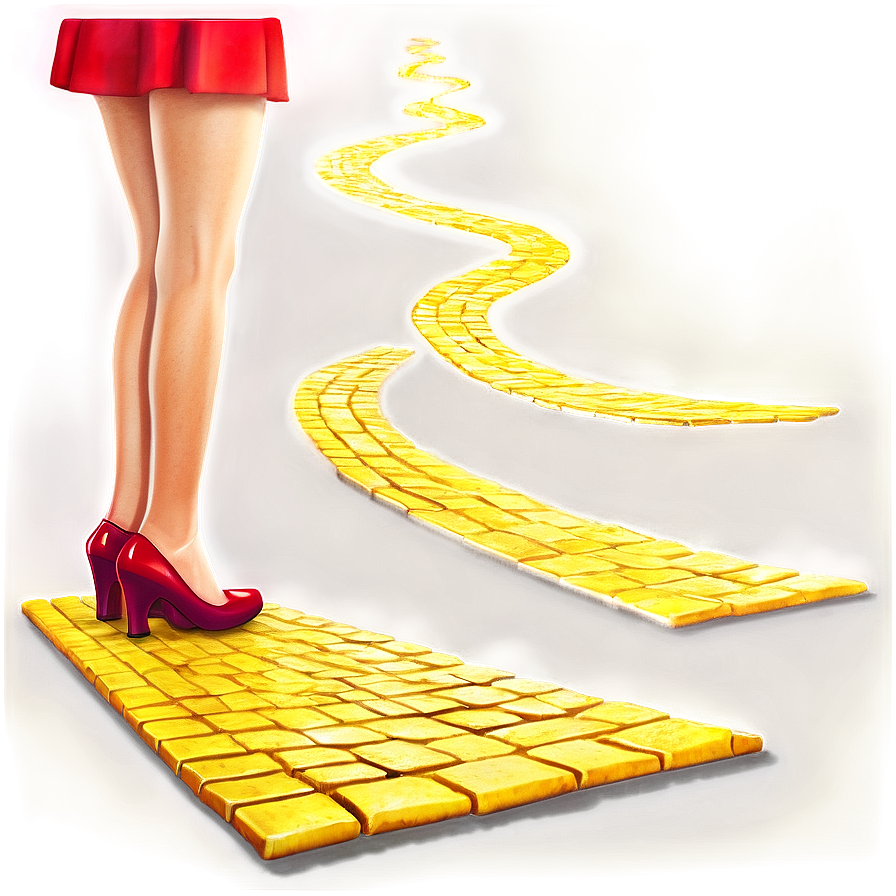 Glowing Yellow Brick Road Image Png 06262024 PNG Image