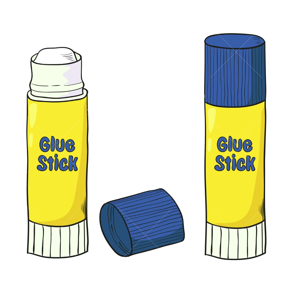 Glue Sticks Illustration PNG Image