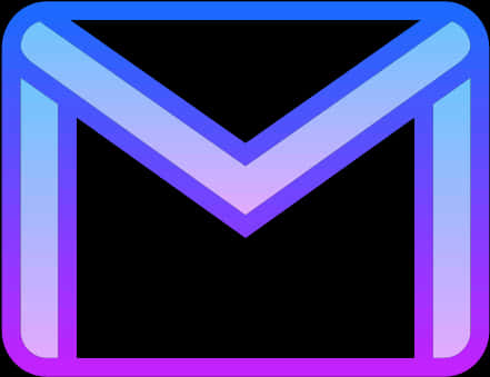 Gmail Logo Neon Style PNG Image