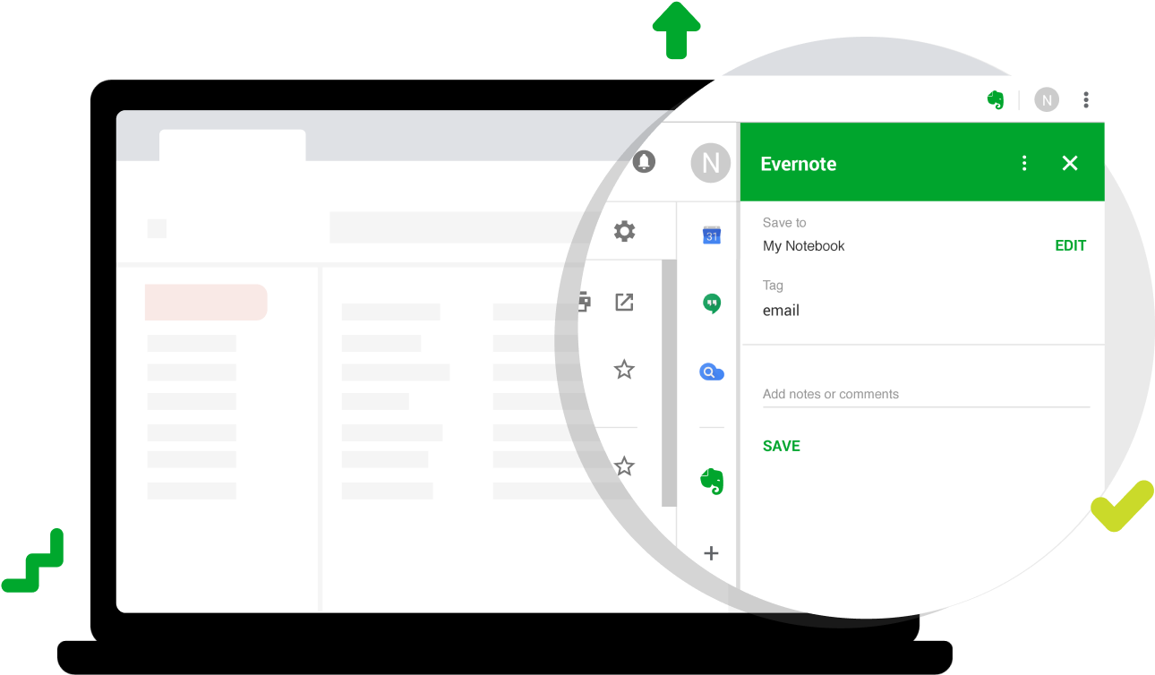 Gmailto Evernote Integration PNG Image