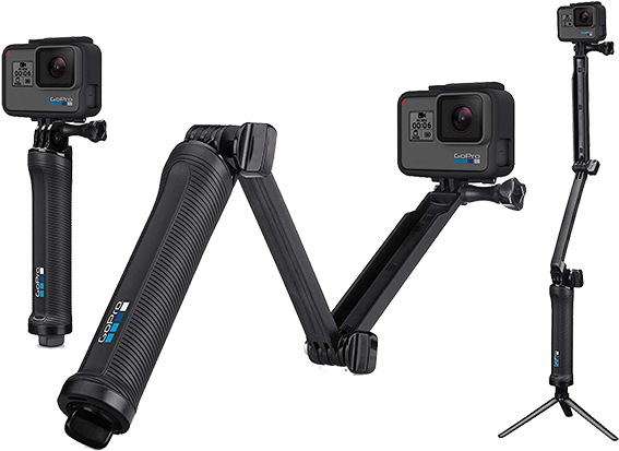 Go Pro Camera Tripods Variety PNG Image