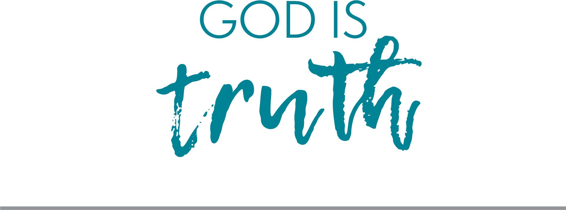 God Is Truth Calligraphy PNG Image