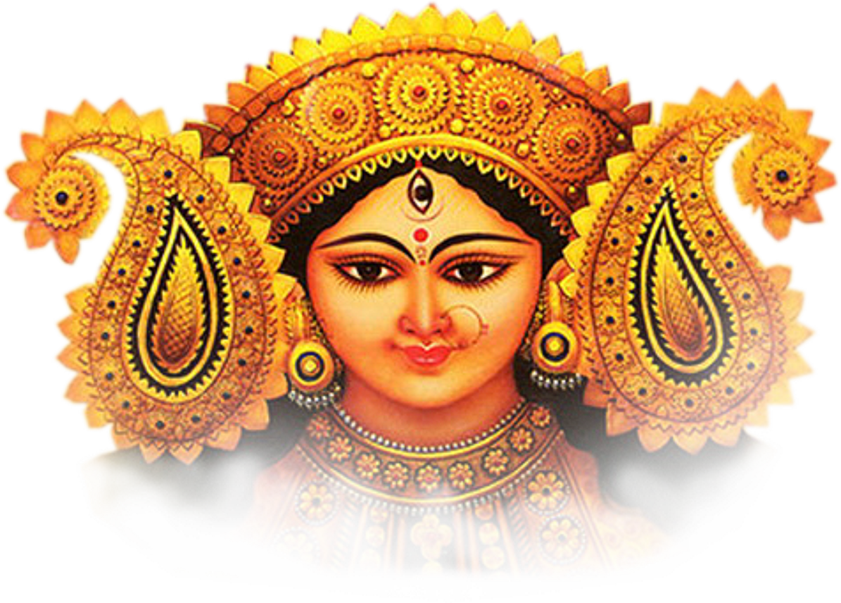 Goddess Durga Traditional Artwork PNG Image