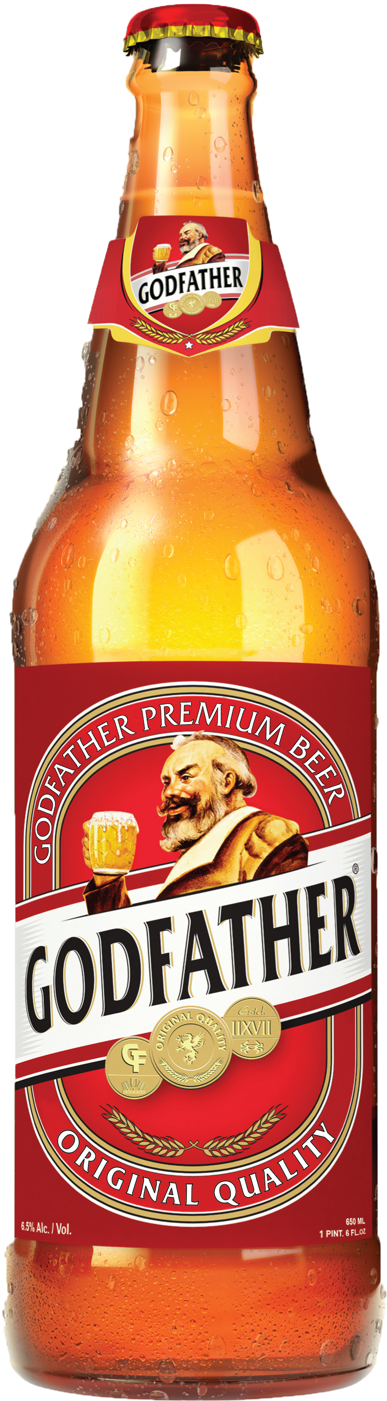 Godfather Premium Beer Bottle PNG Image