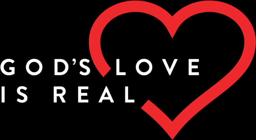 Gods Love Is Real Heart Graphic PNG Image