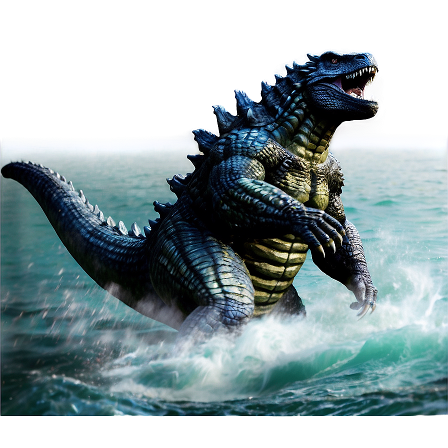 Godzilla Emerging From Sea Png Jip42 PNG Image