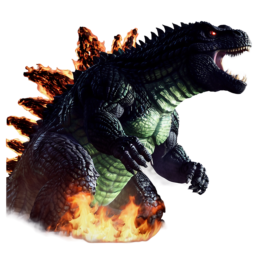 Godzilla Fire Background Png 40 PNG Image