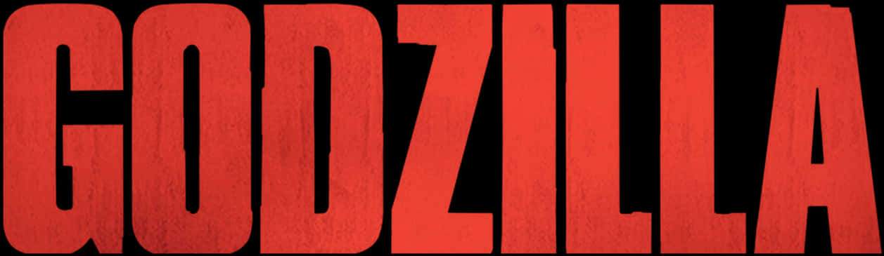 Godzilla Logo Red Background PNG Image