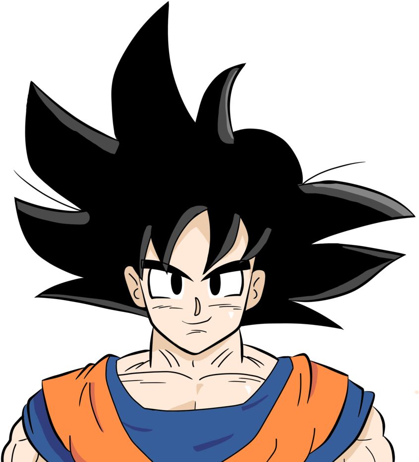 Goku Intense Stance PNG Image