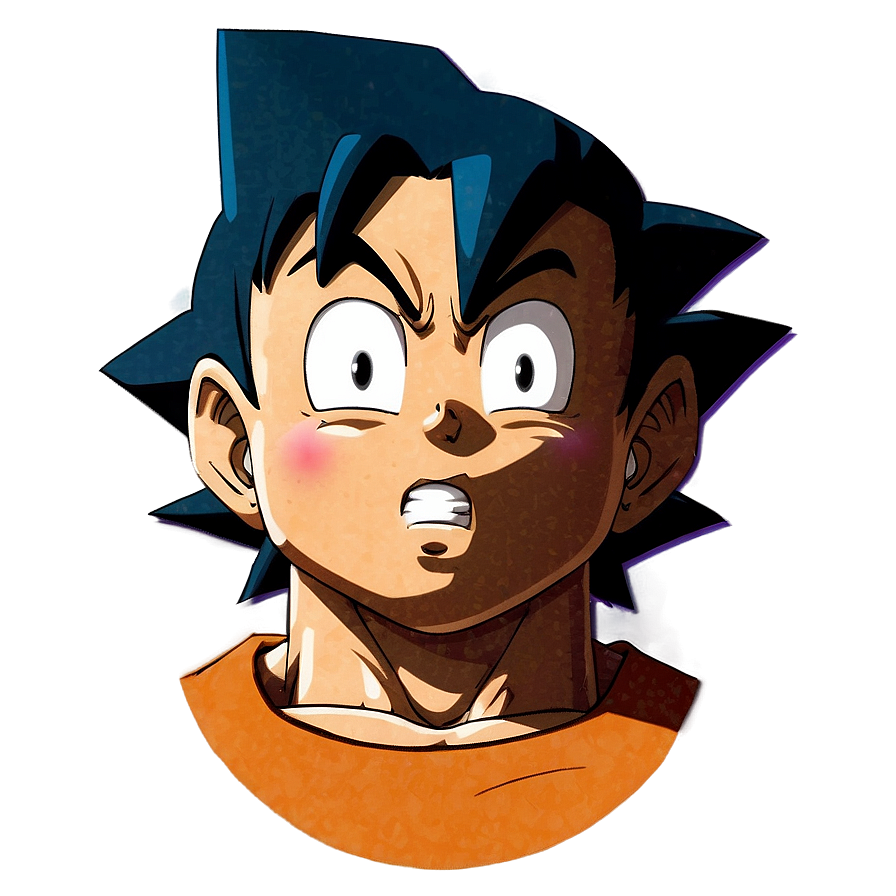 Goku Manga Facial Expression Png 35 PNG Image